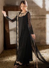 Ensembles By Azure Embroidered Chiffon 3 Piece Unstitched Suit AZU24F3P D-MIDNIGHT VEIL